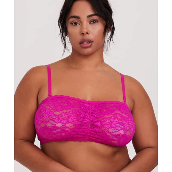 torrid Other - NEW Torrid Bralette Bandeau Bra Sheer Hot Pink